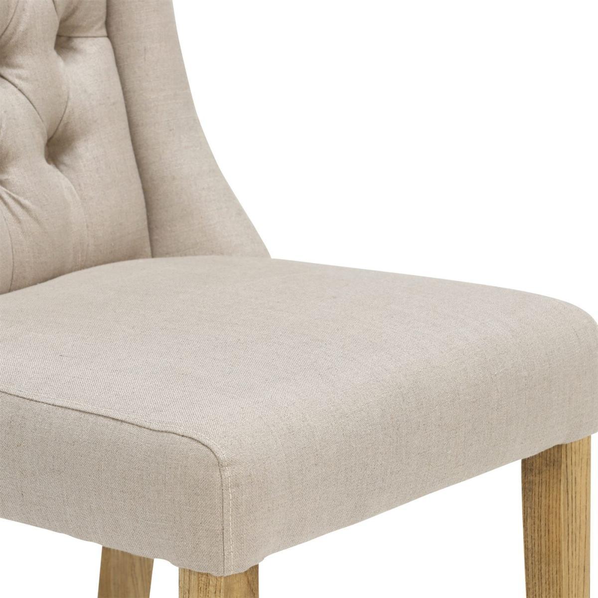 Kipling Fabric Dining Chair, Cream and Oak – image 5