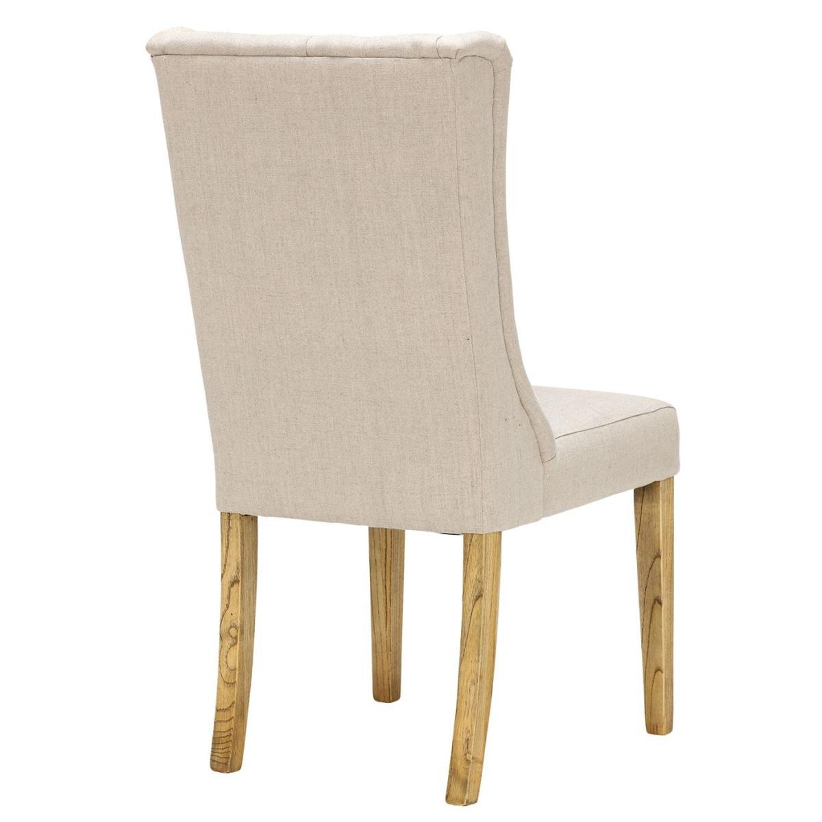 Kipling Fabric Dining Chair, Cream and Oak – image 6