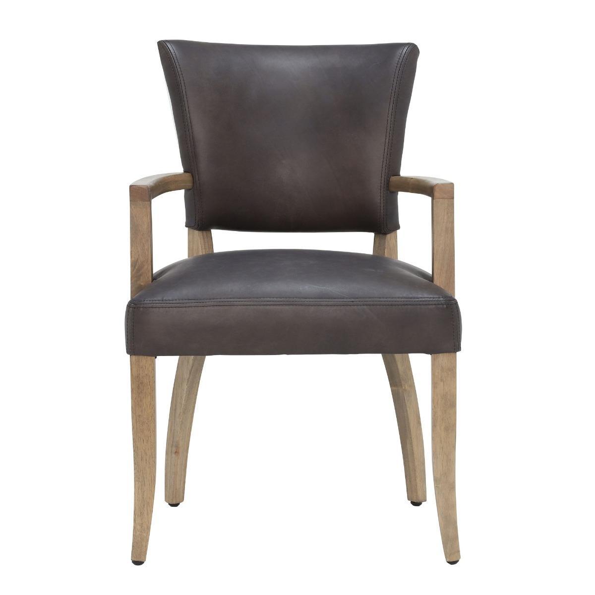 Timothy Oulton Mimi Dining Chair with Arms - Black - Leather - Plain - W60 x D66 x H90cm - Barker & Stonehouse – image 2