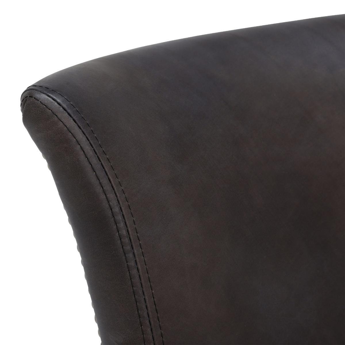 Timothy Oulton Mimi Dining Chair with Arms - Black - Leather - Plain - W60 x D66 x H90cm - Barker & Stonehouse – image 4