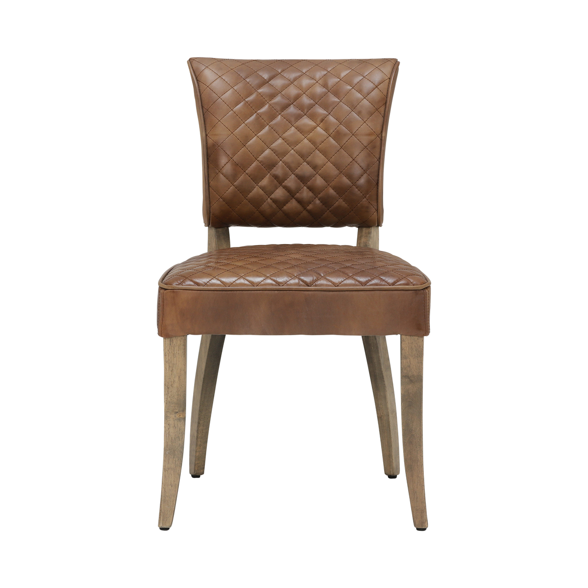 Timothy Oulton Mimi Destroyed Leather Quilted Dining Chair, Raw – image 3