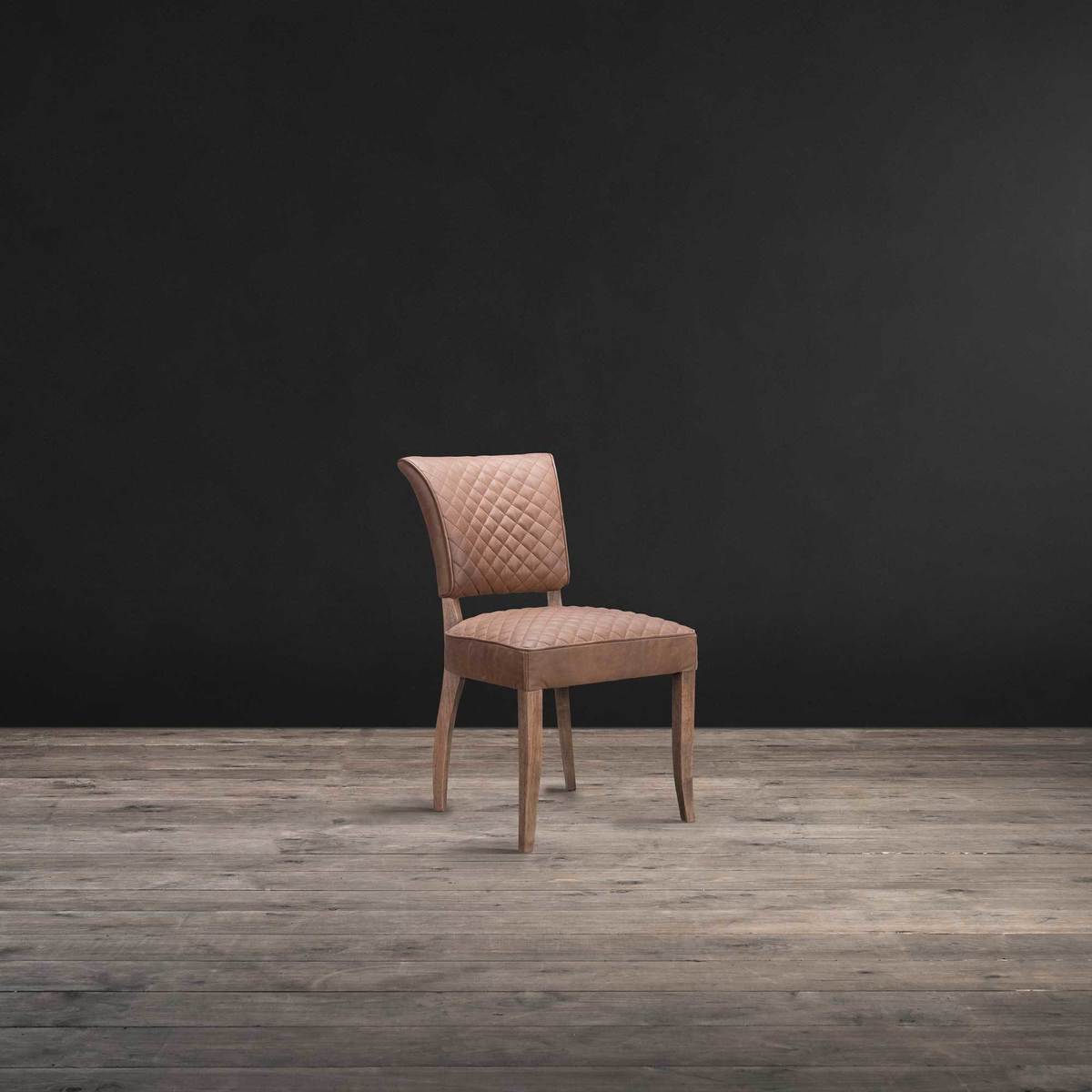 Timothy Oulton Mimi Destroyed Leather Quilted Dining Chair, Raw – image 4