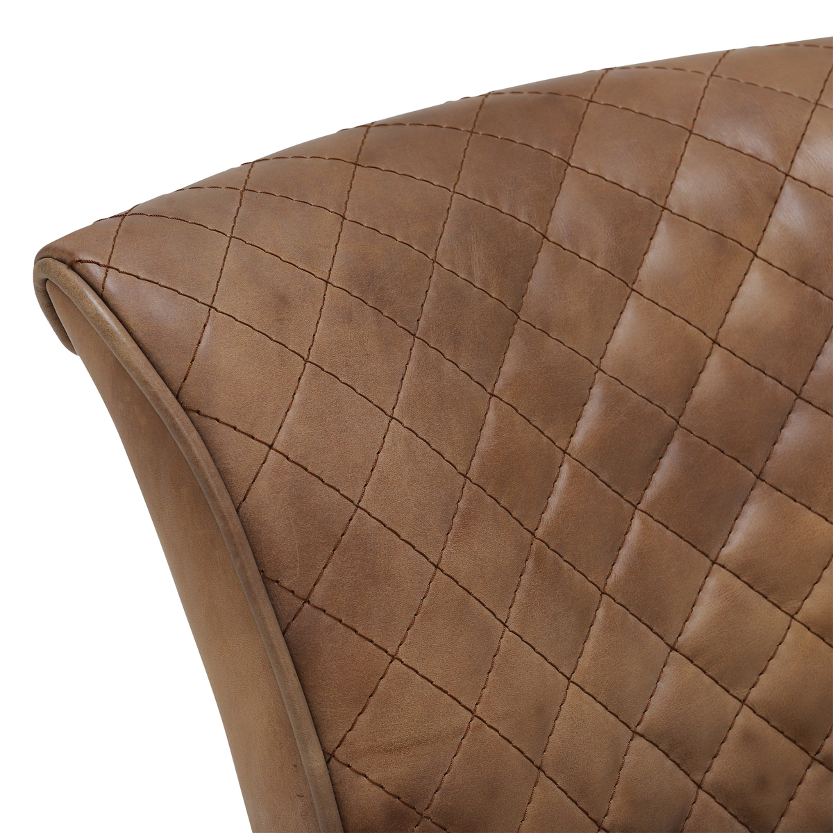 Timothy Oulton Mimi Destroyed Leather Quilted Dining Chair, Raw – image 6