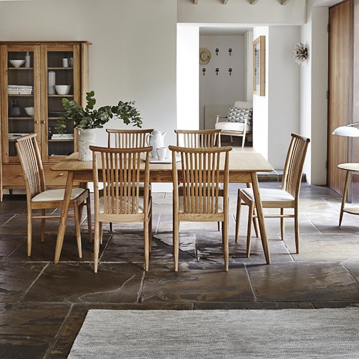 Ercol Teramo Slatted Dining Chair, Brown Oak Wood | Barker & Stonehouse – image 2