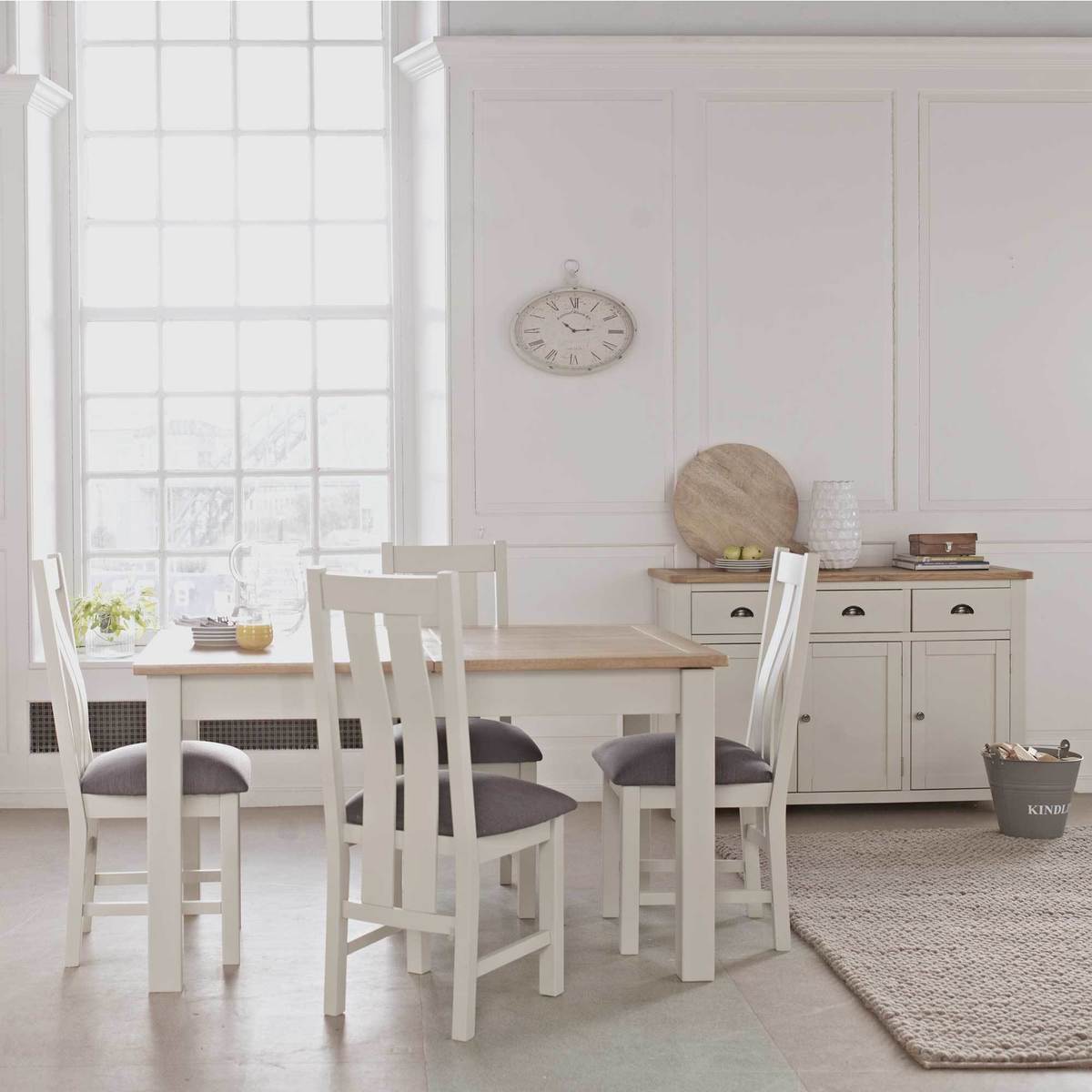 Wainwright Dining Chair, Washed Rustic Oak and Linen – image 4