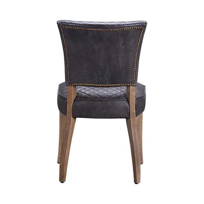 Timothy Oulton Mimi Destroyed Leather Quilted Dining Chair, Black – image 4