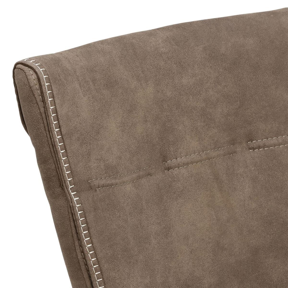 Allegra Fabric & Brushed Steel Dining Chair, Brown | Barker & Stonehouse – image 4