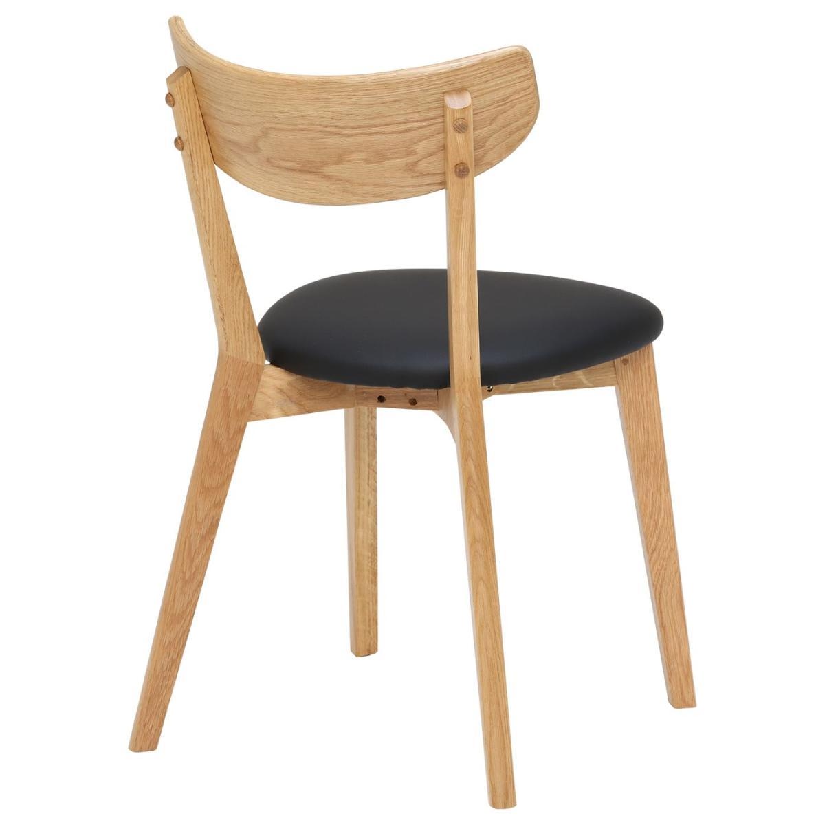 Lund Solid Oak Dining Chair - Brown - Oak - Plain - W47.5 x D50 x H80.5cm - Barker & Stonehouse – image 3