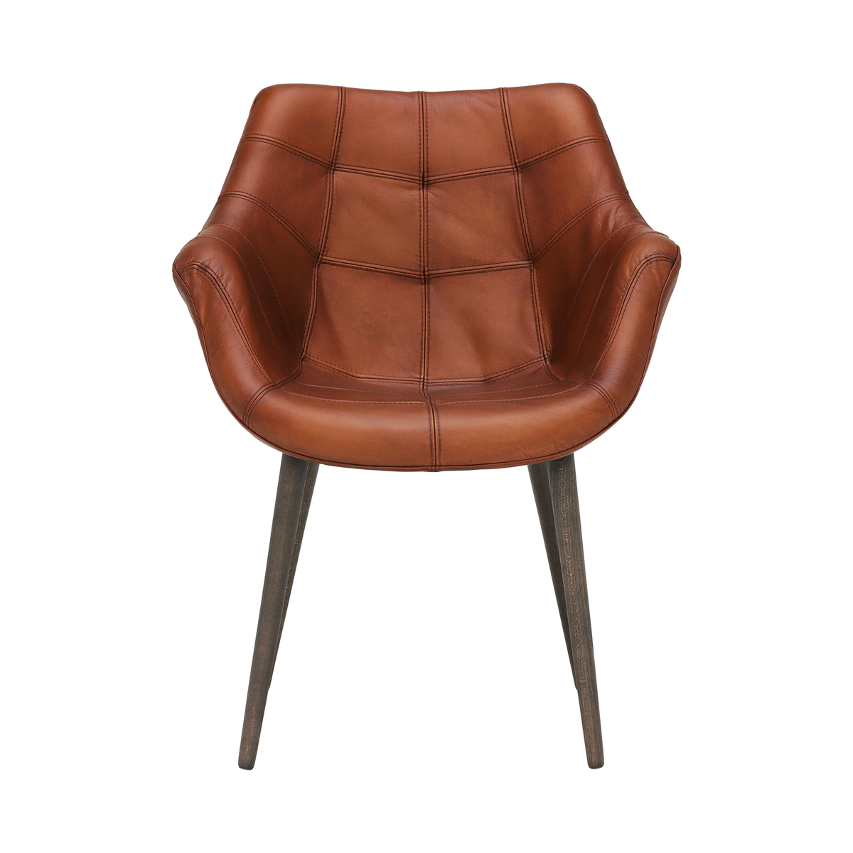 Birinus Leather Dining Chair, Light Brown Matt – image 3