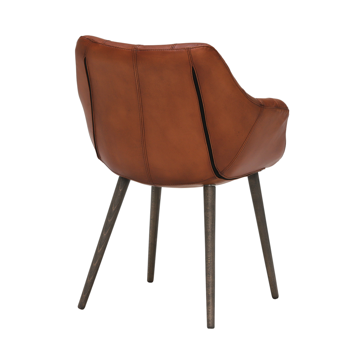 Birinus Leather Dining Chair, Light Brown Matt – image 2