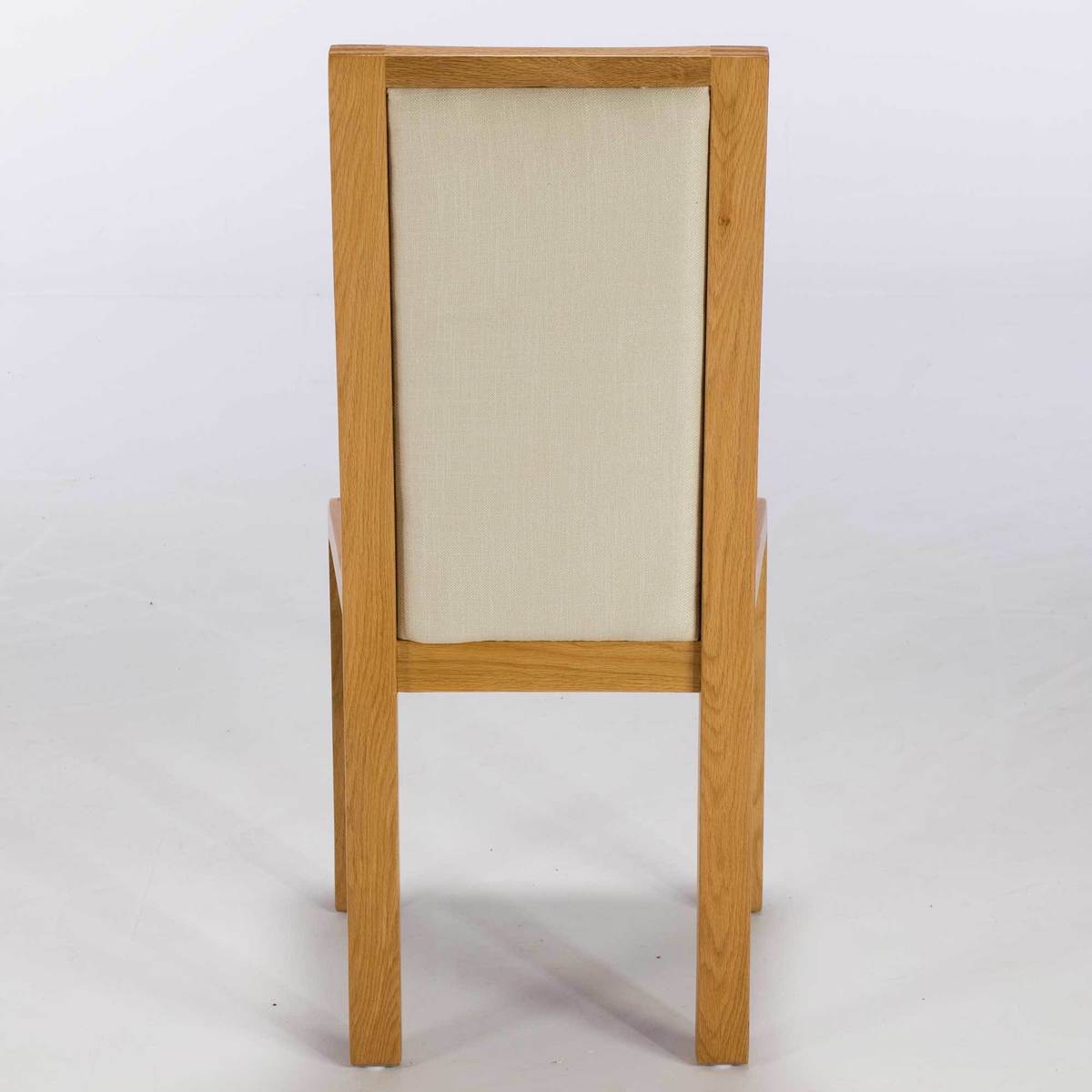 Ercol Bosco Padded Back Dining Chair, Cream and Oak – image 3