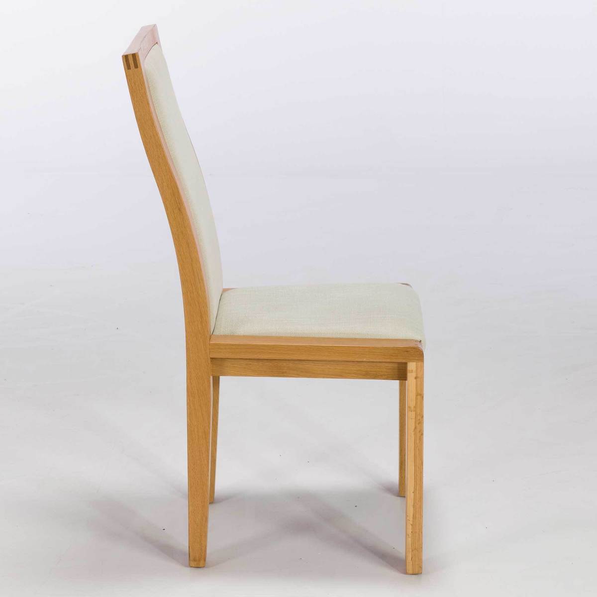 Ercol Bosco Padded Back Dining Chair, Cream and Oak – image 4