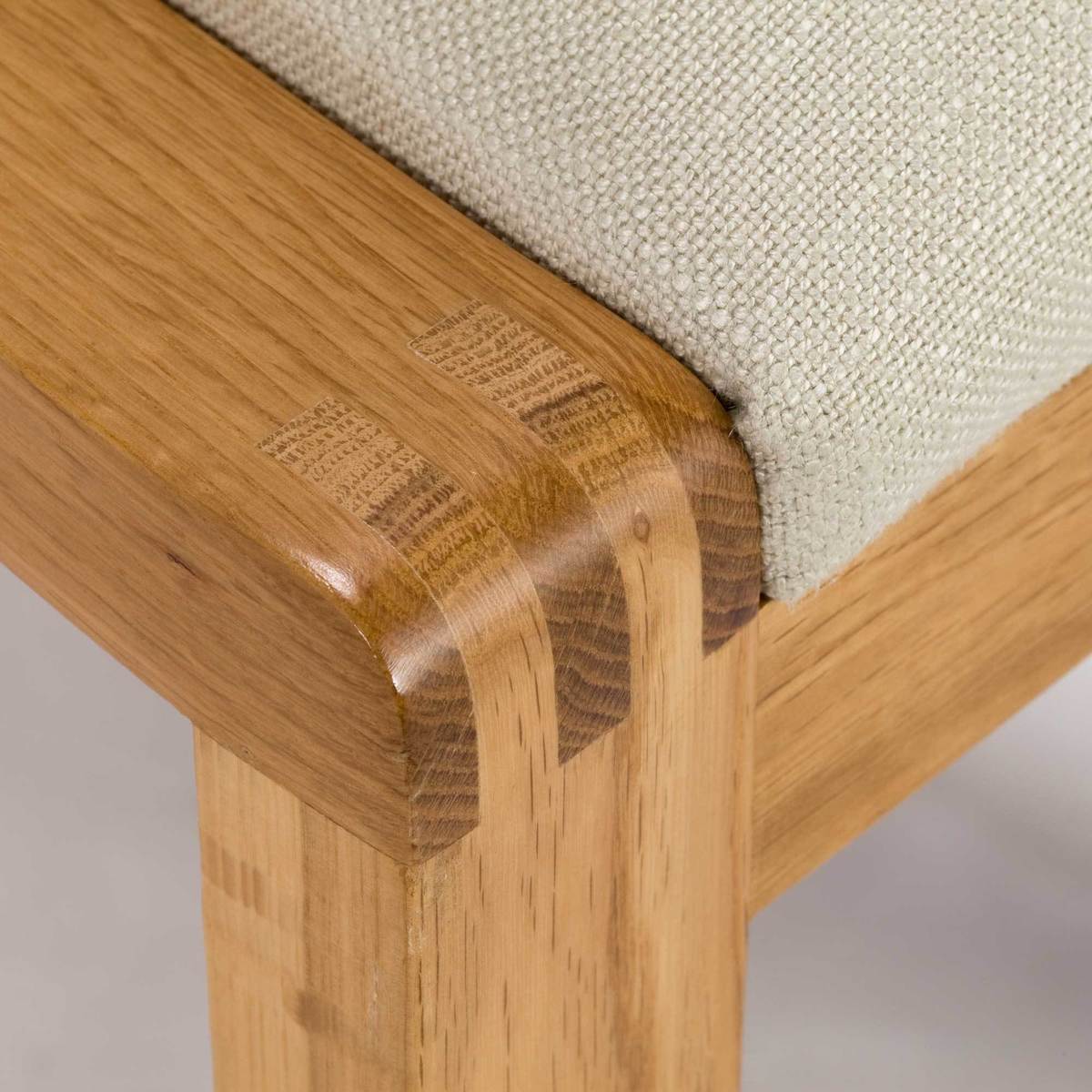 Ercol Bosco Padded Back Dining Chair, Cream and Oak – image 6