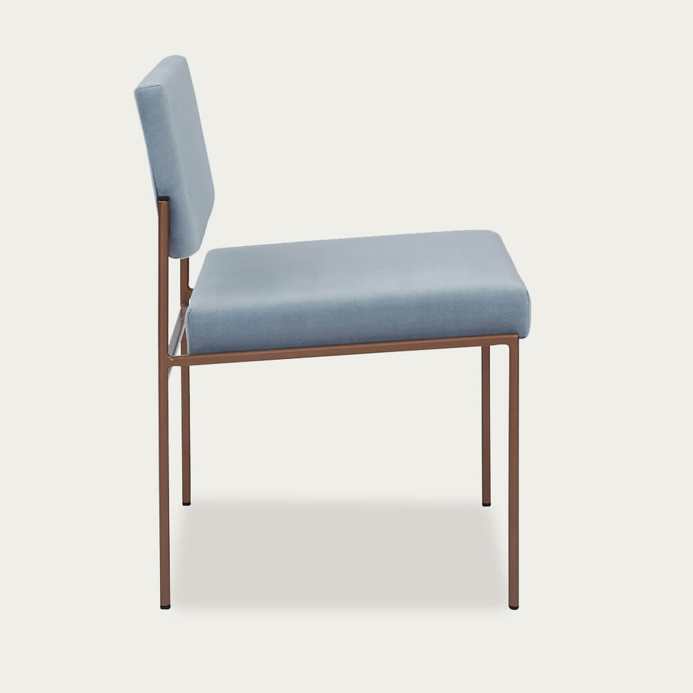 Ice Grey Cube Chair Copper – image 4