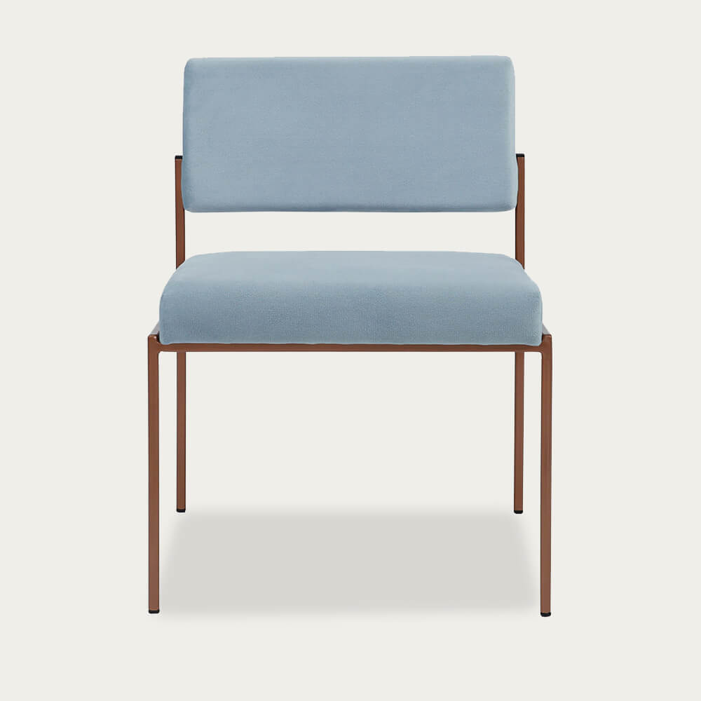 Ice Grey Cube Chair Copper – image 2