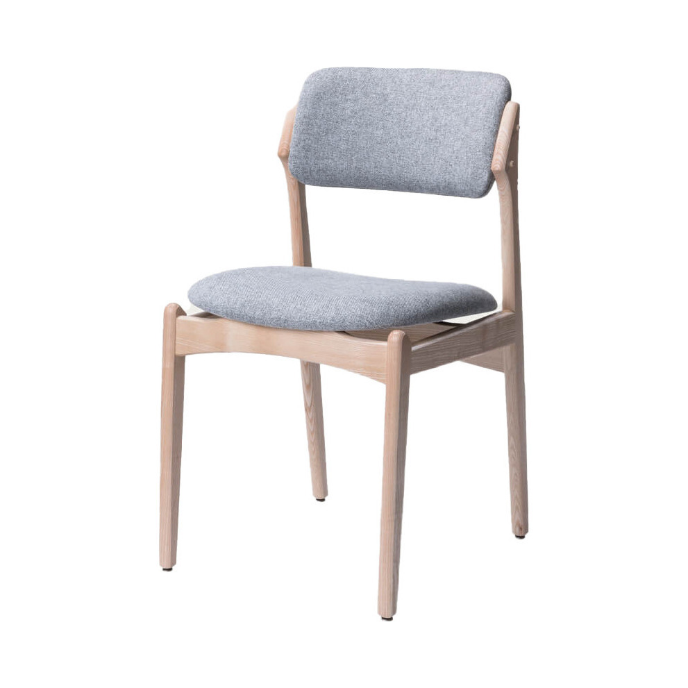 Light Grey/Raw Ash Wood Forma Chair – image 1