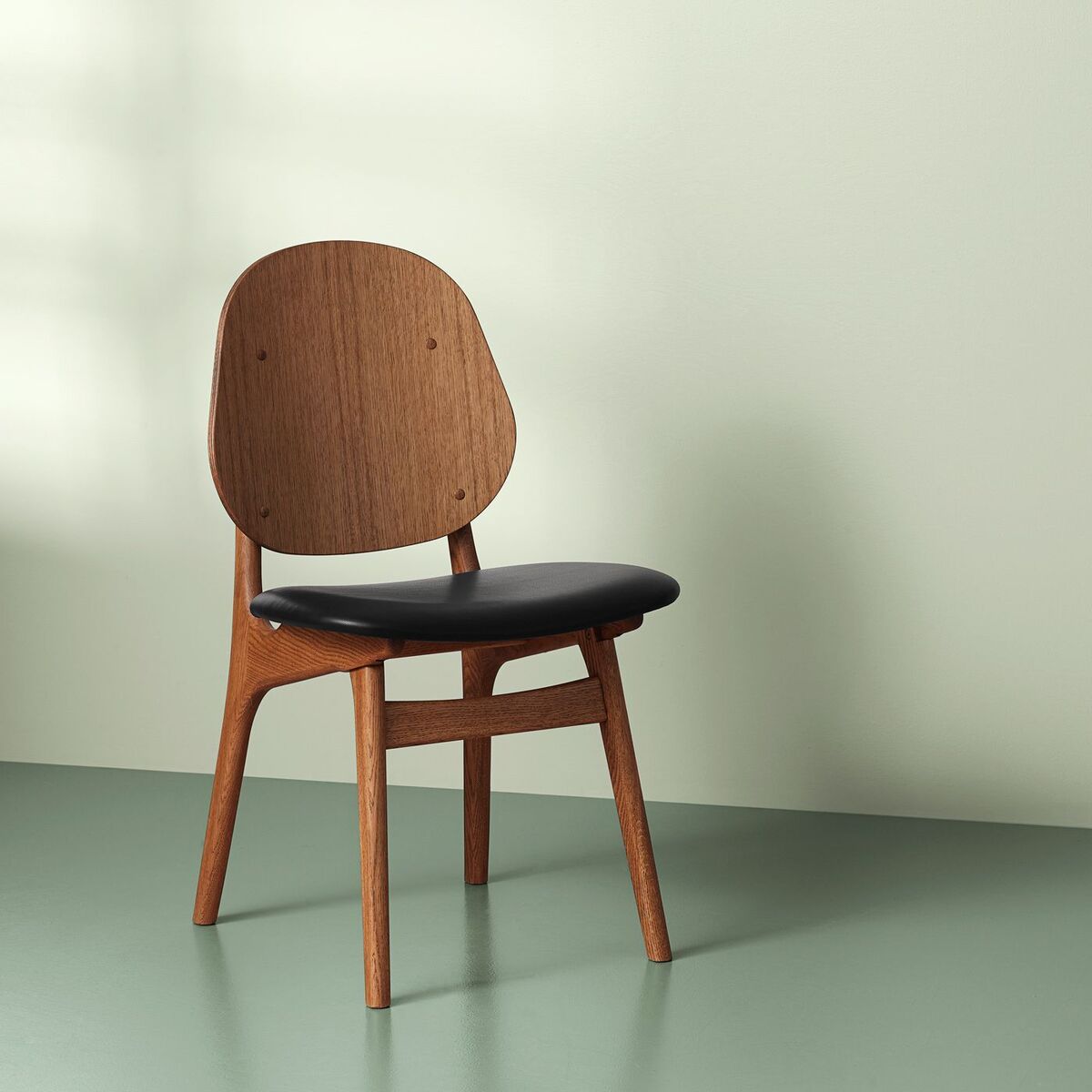 Teak/Black Prescott Half Noble Dining Chair – image 2