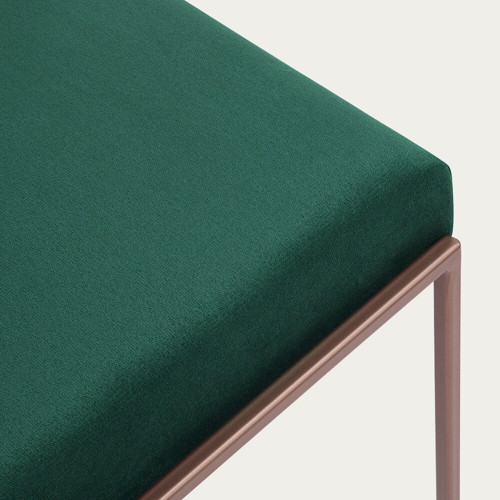 Hunter Green Cube Chair Copper – image 3