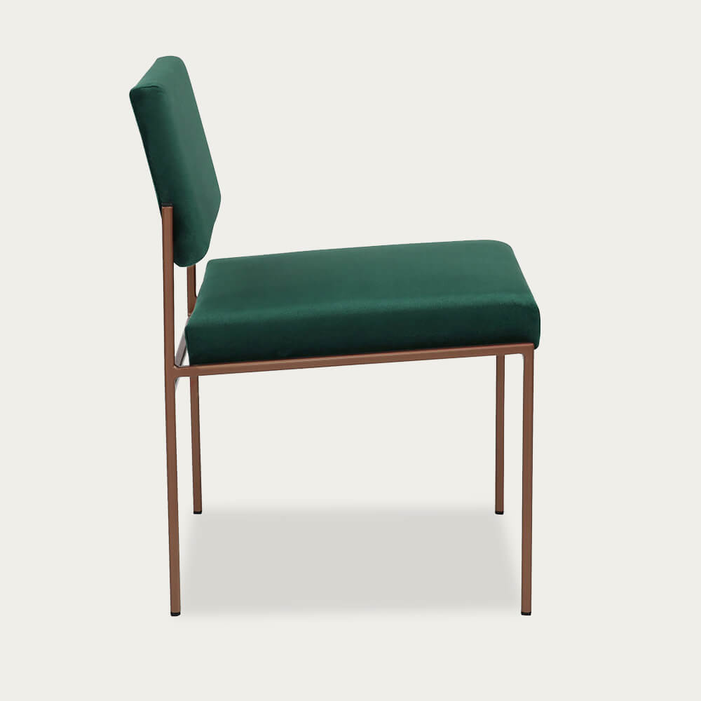 Hunter Green Cube Chair Copper – image 4
