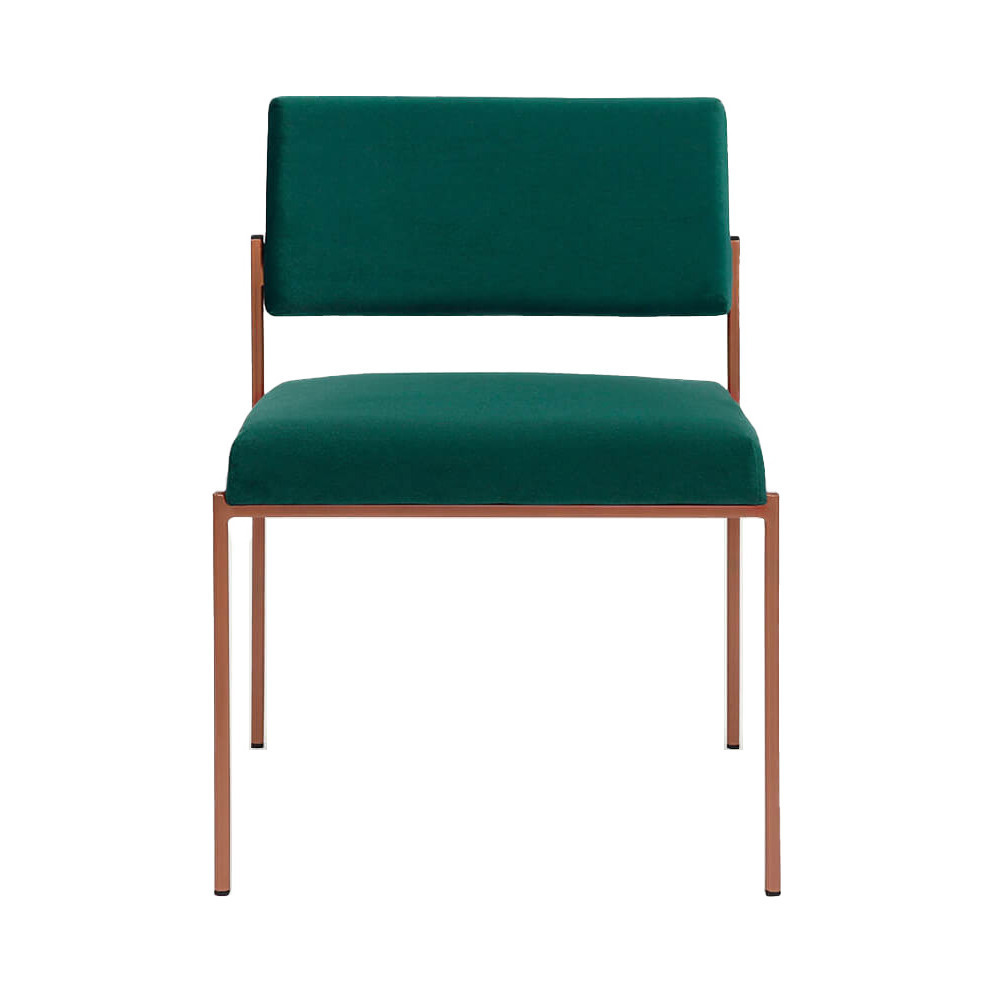 Hunter Green Cube Chair Copper – image 2