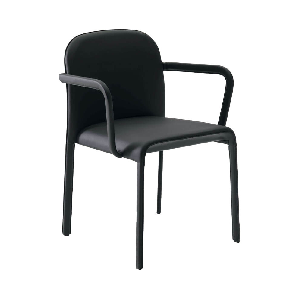 Black Scala Chair with Armrests