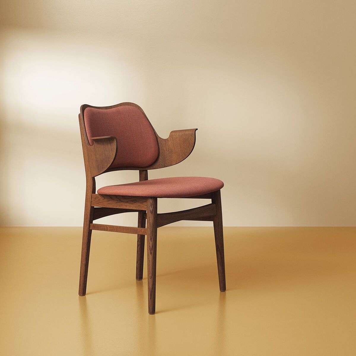Teak/Peachy Pink Gesture Dining Chair – image 3