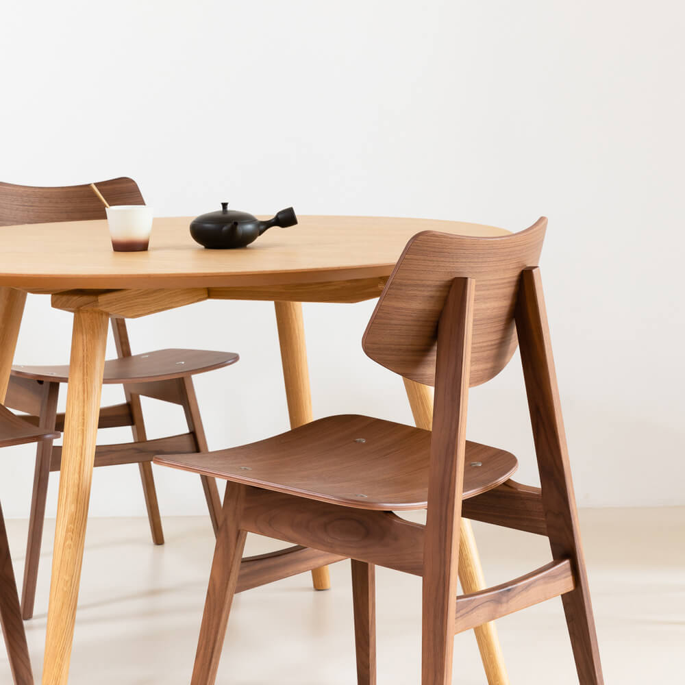 Natural Walnut 1960 Wood Chair – image 3