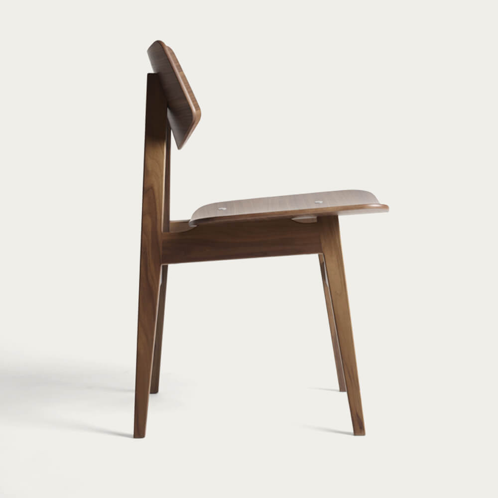 Natural Walnut 1960 Wood Chair – image 4