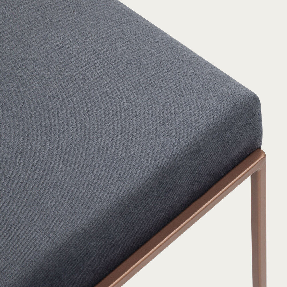 Grey Cube Chair Copper – image 2