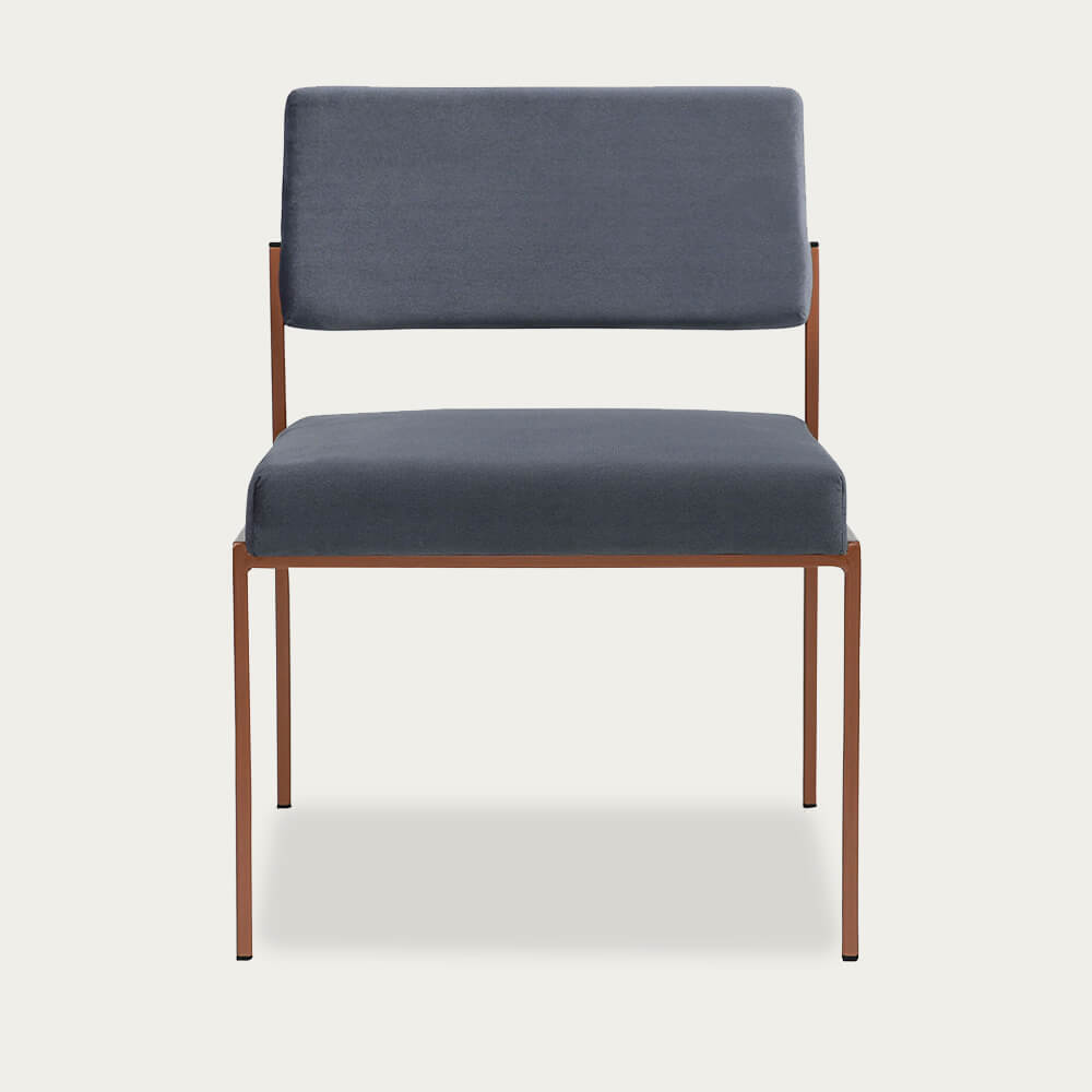 Grey Cube Chair Copper – image 3