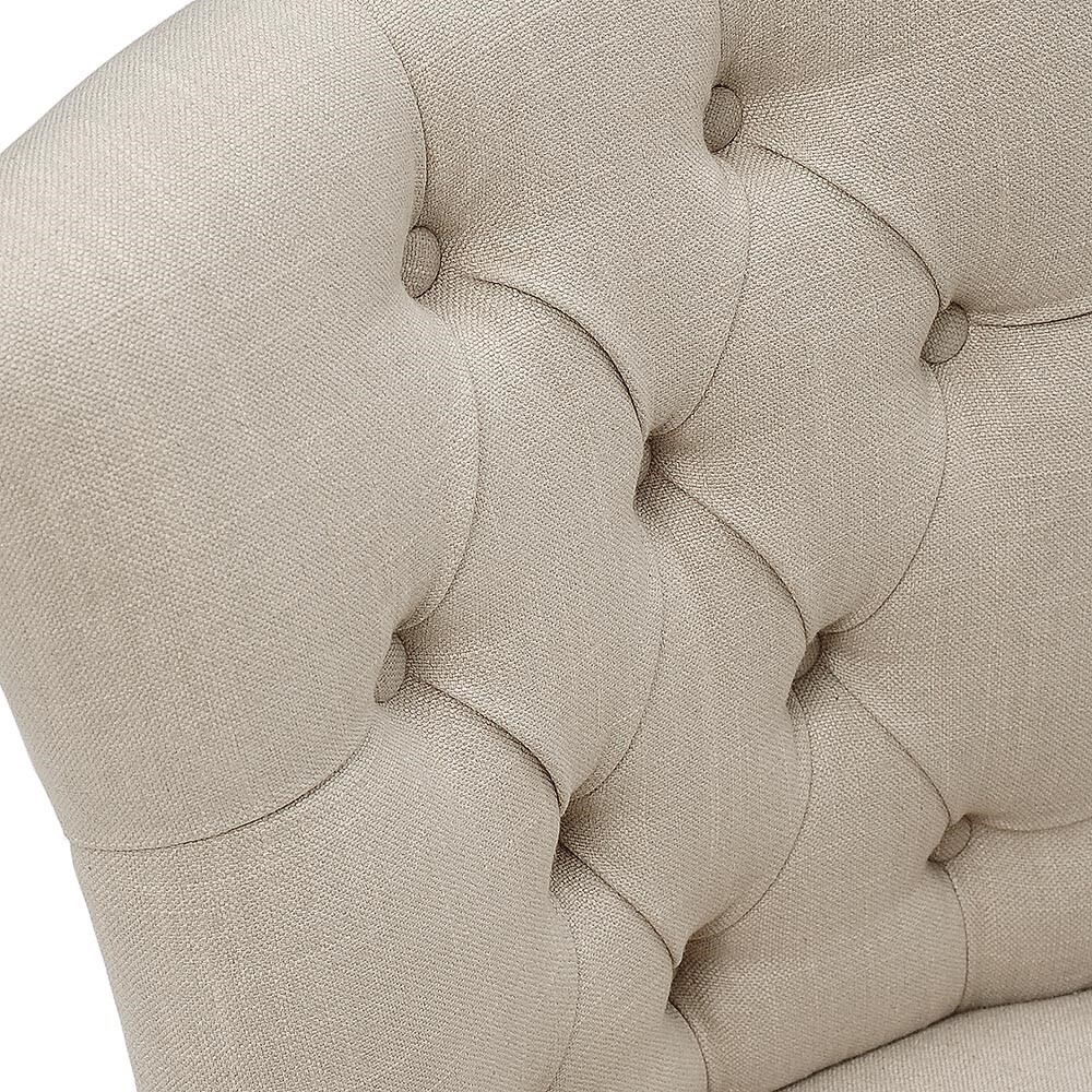 Primrose Upholstered Button Back Chair - Stone – image 3