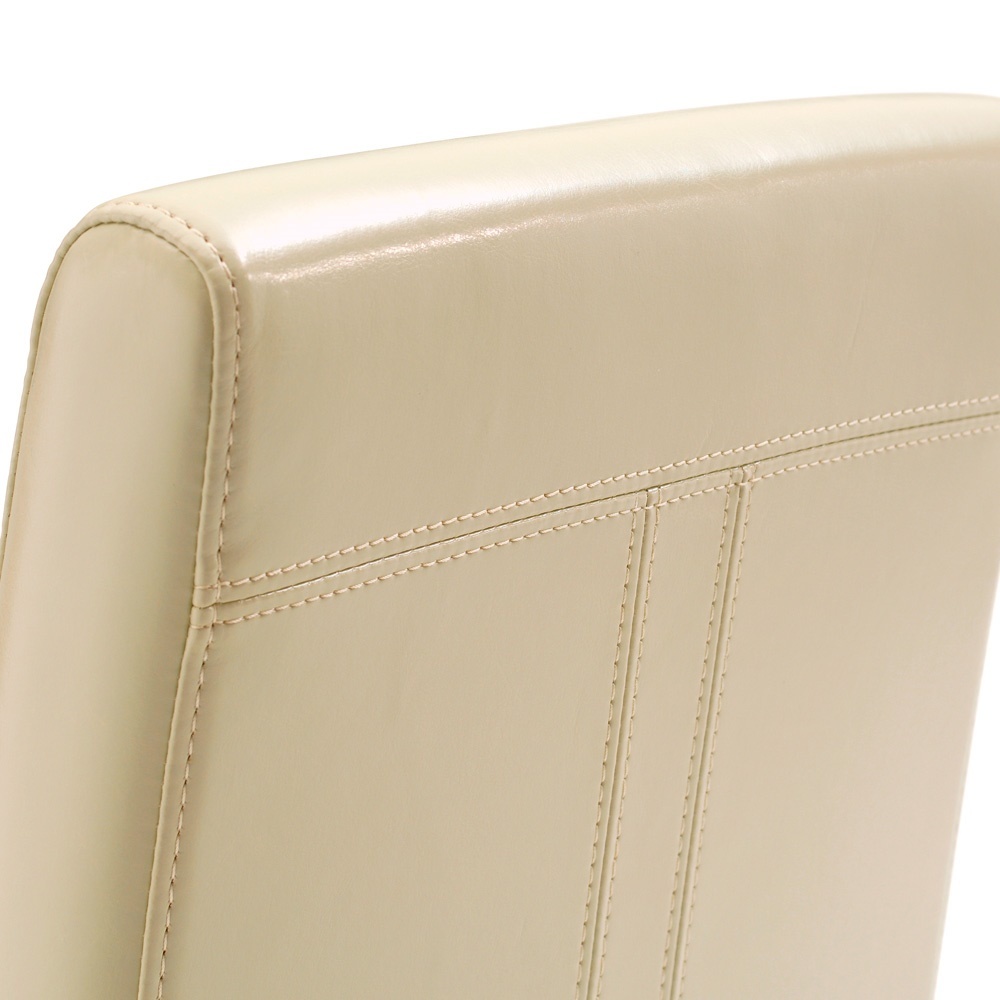 Aster Straight Back Leather Chair - Cream – image 5