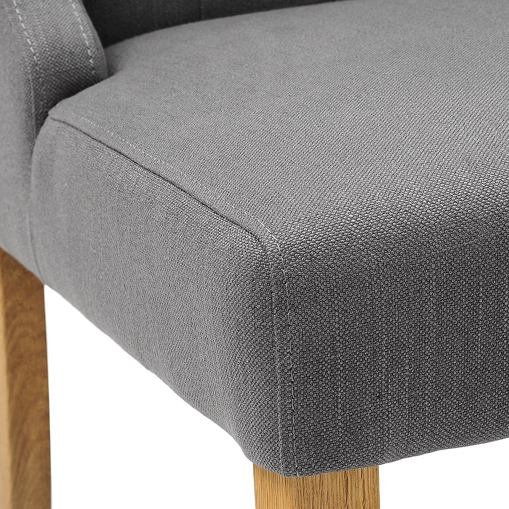 Foxglove Winged Buttoned Chair - Charcoal Grey – image 5