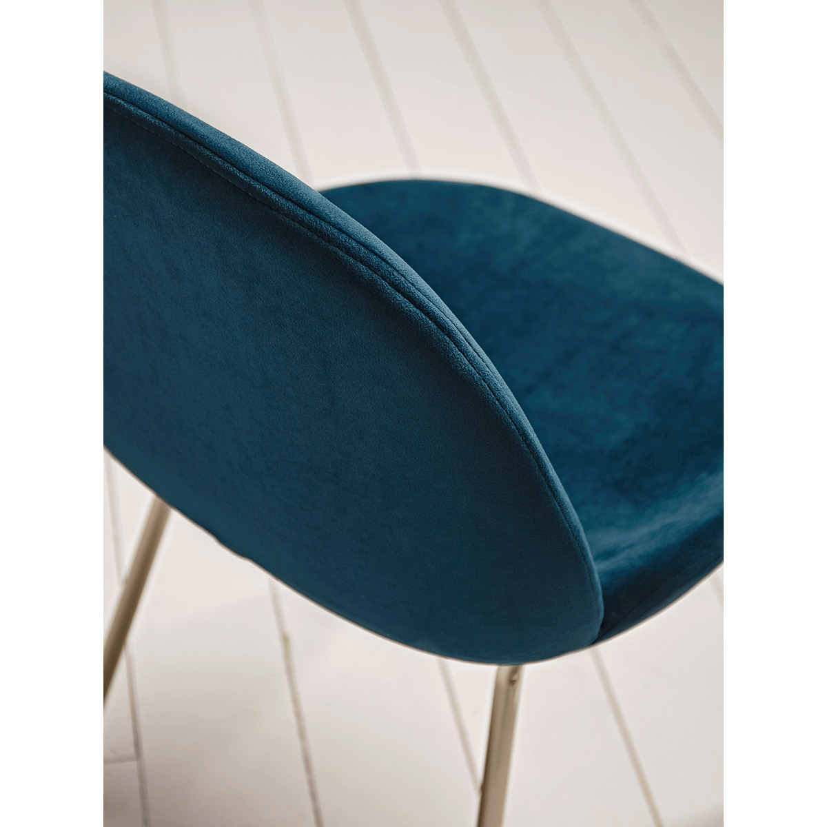 NEW Two Vida Velvet Dining Chairs - Blue – image 2