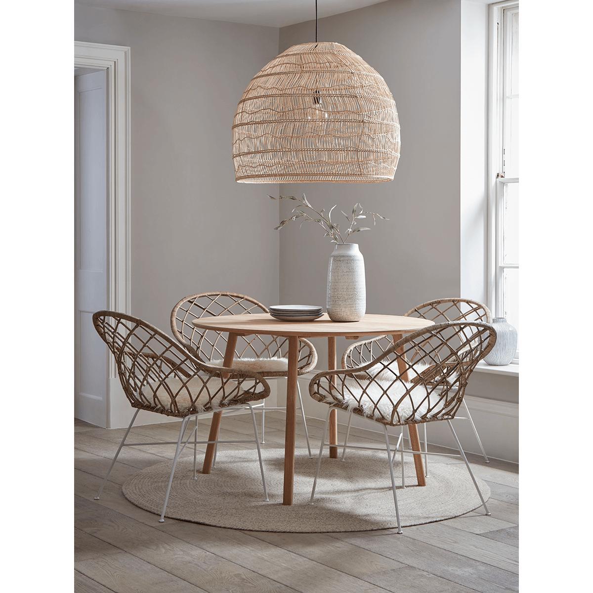 Round Rattan Open Weave Chair – image 3