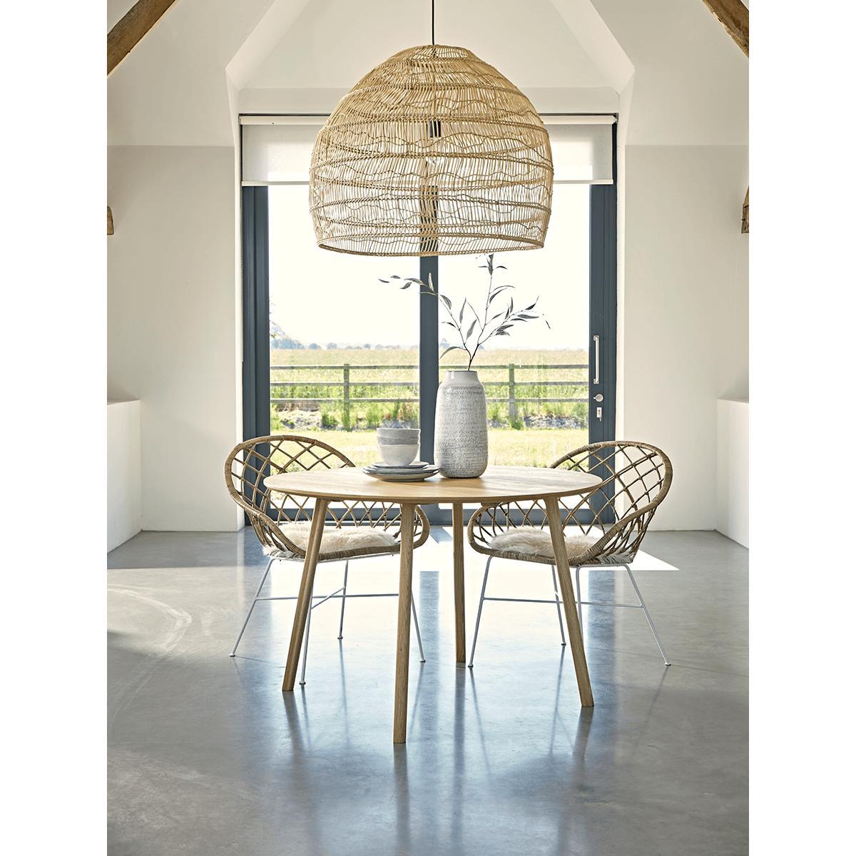 Round Rattan Open Weave Chair – image 4