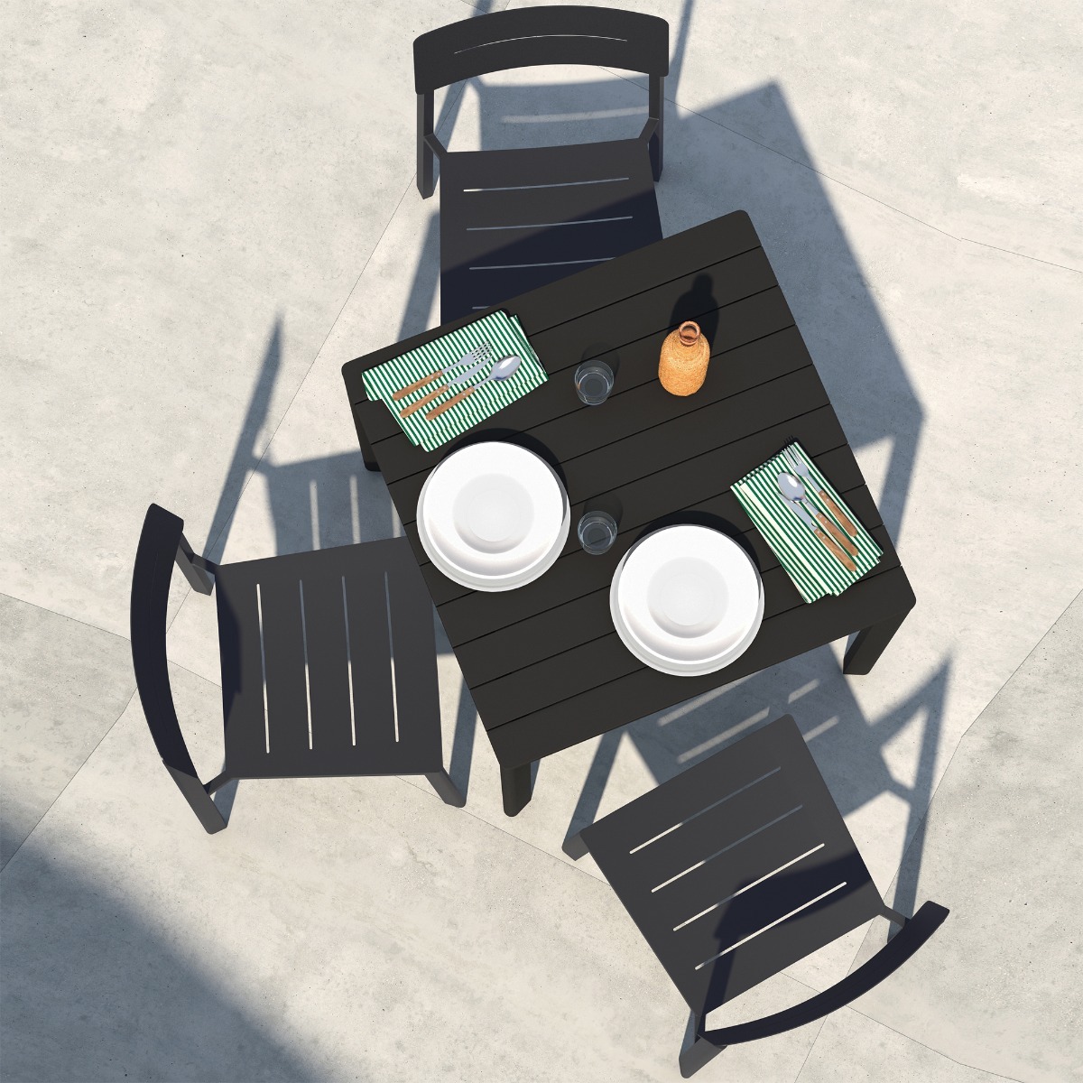 Highline Outdoor Side Chair in Black – image 2