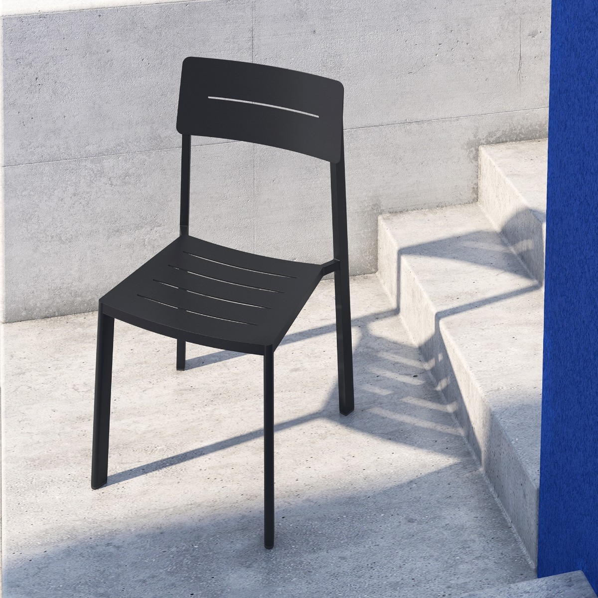 Highline Outdoor Side Chair in Black – image 3
