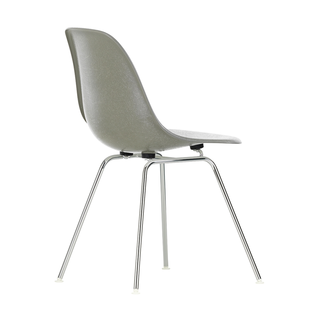 DSX Fiberglass Side Chair Raw Umber & Chrome – image 3