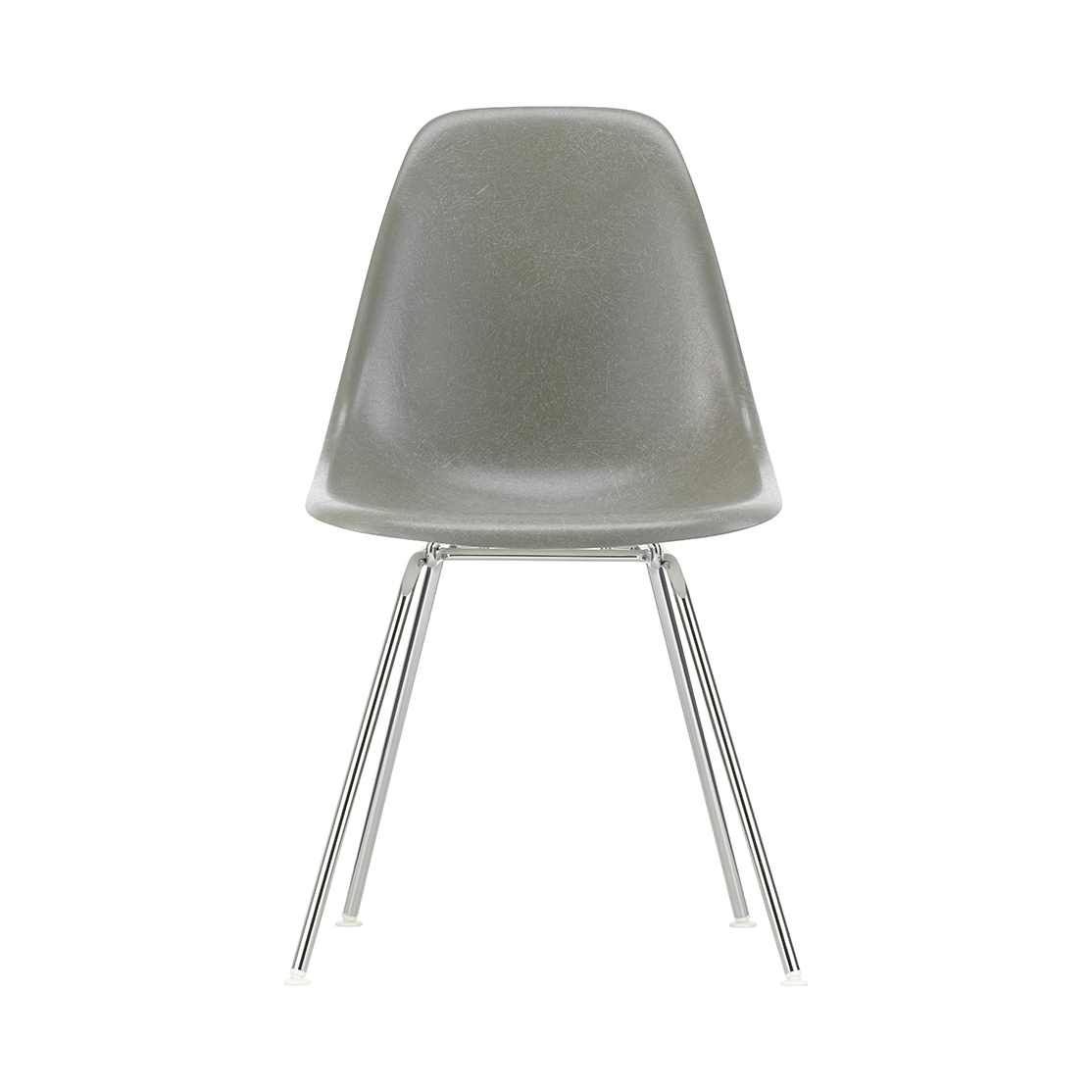 DSX Fiberglass Side Chair Raw Umber & Chrome – image 2