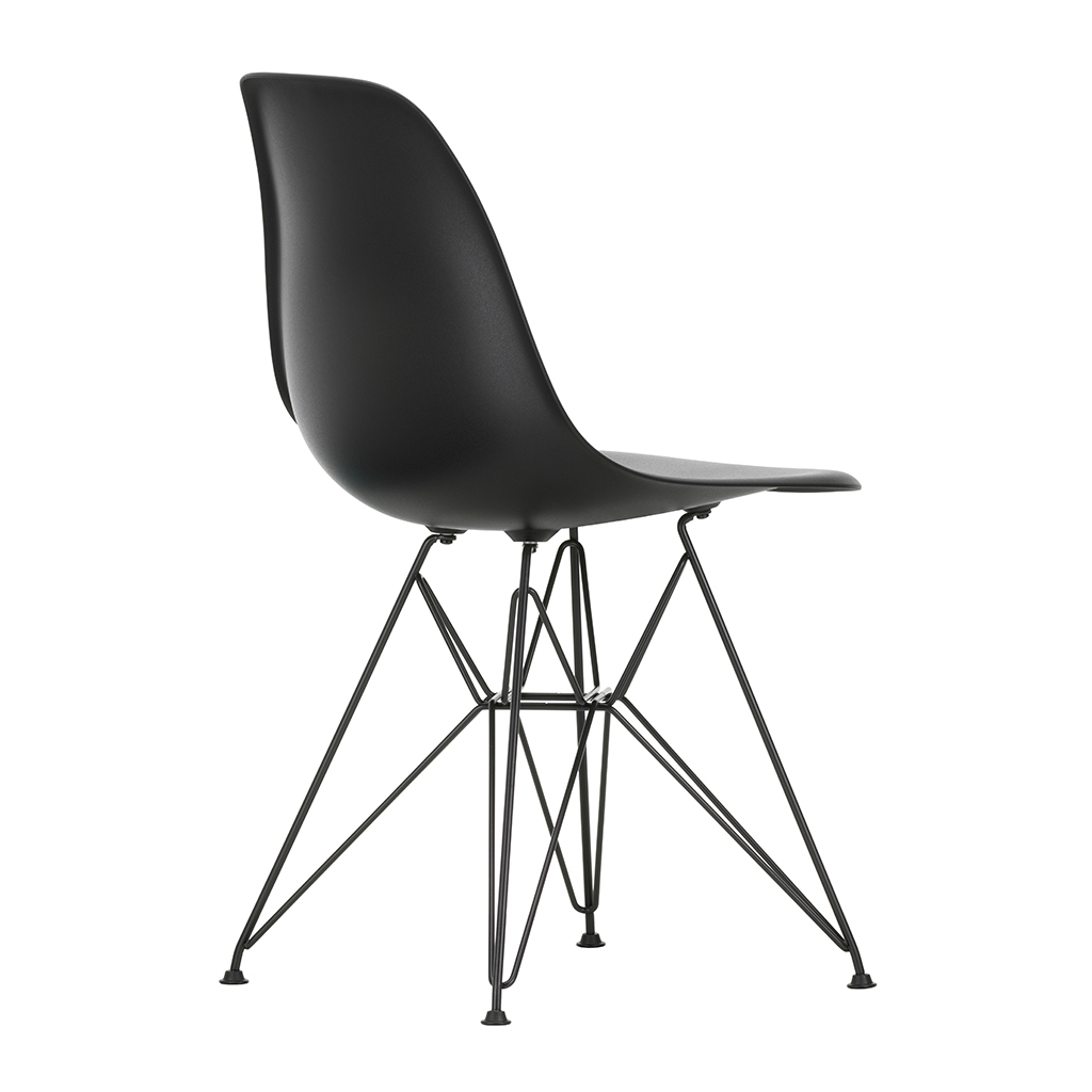 DSR Plastic Side Chair Deep Black & Dark – image 3