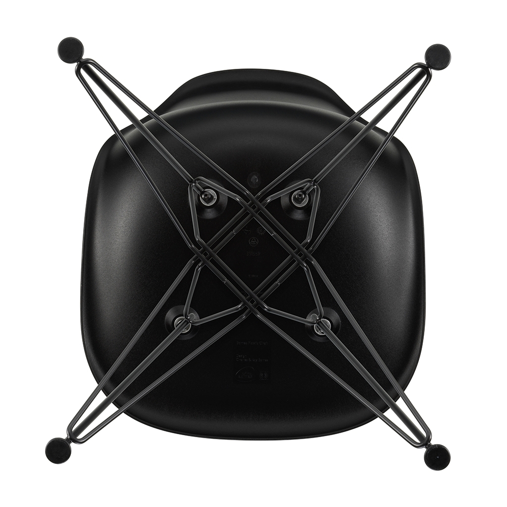 DSR Plastic Side Chair Deep Black & Dark – image 4