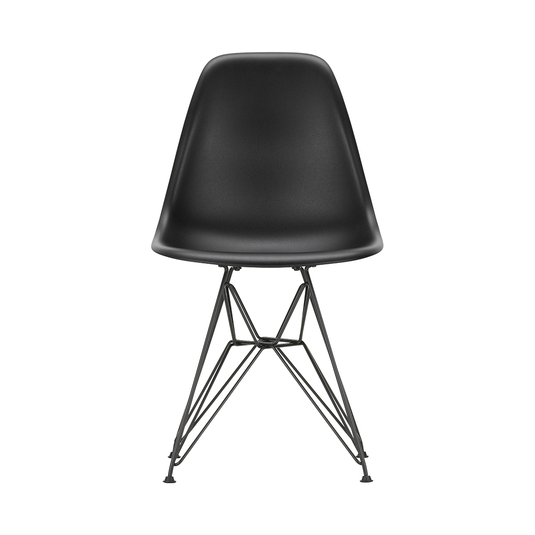 DSR Plastic Side Chair Deep Black & Dark – image 2