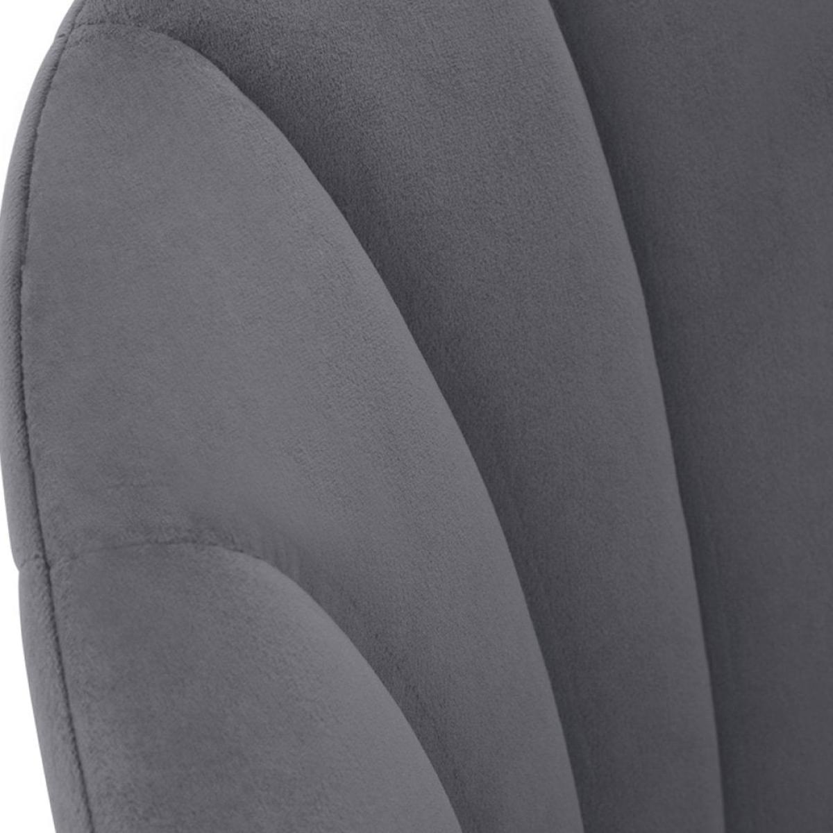 £40 Off Sylvia Carver Dining Chair, Grey Velvet & Black Leg Colour: Black – image 8