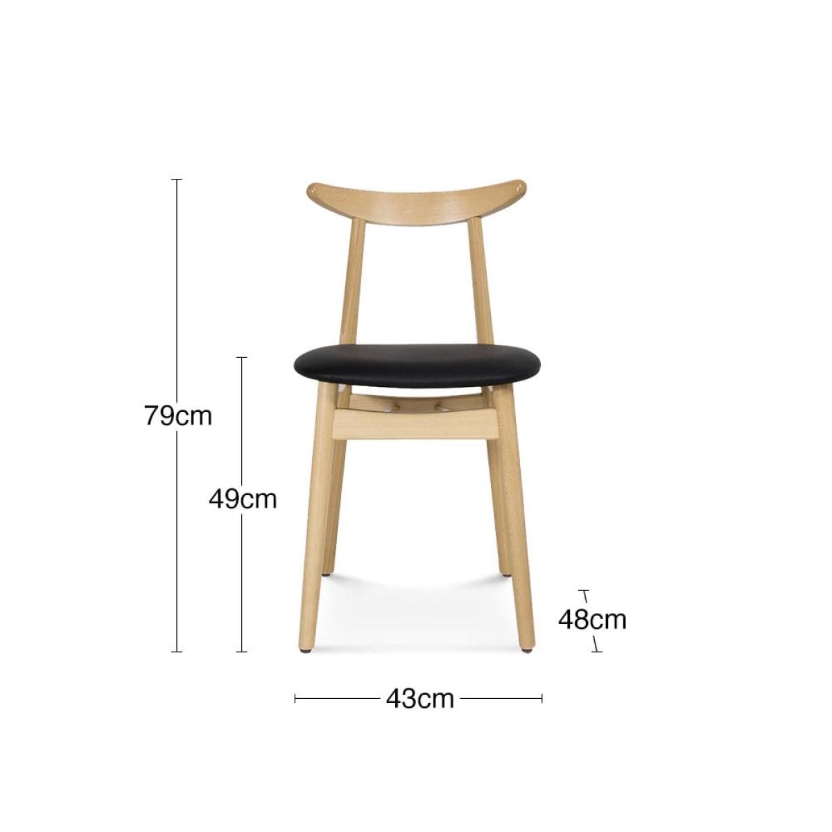 Finn Wooden Dining Chair, Oak & Vintage Black – image 9