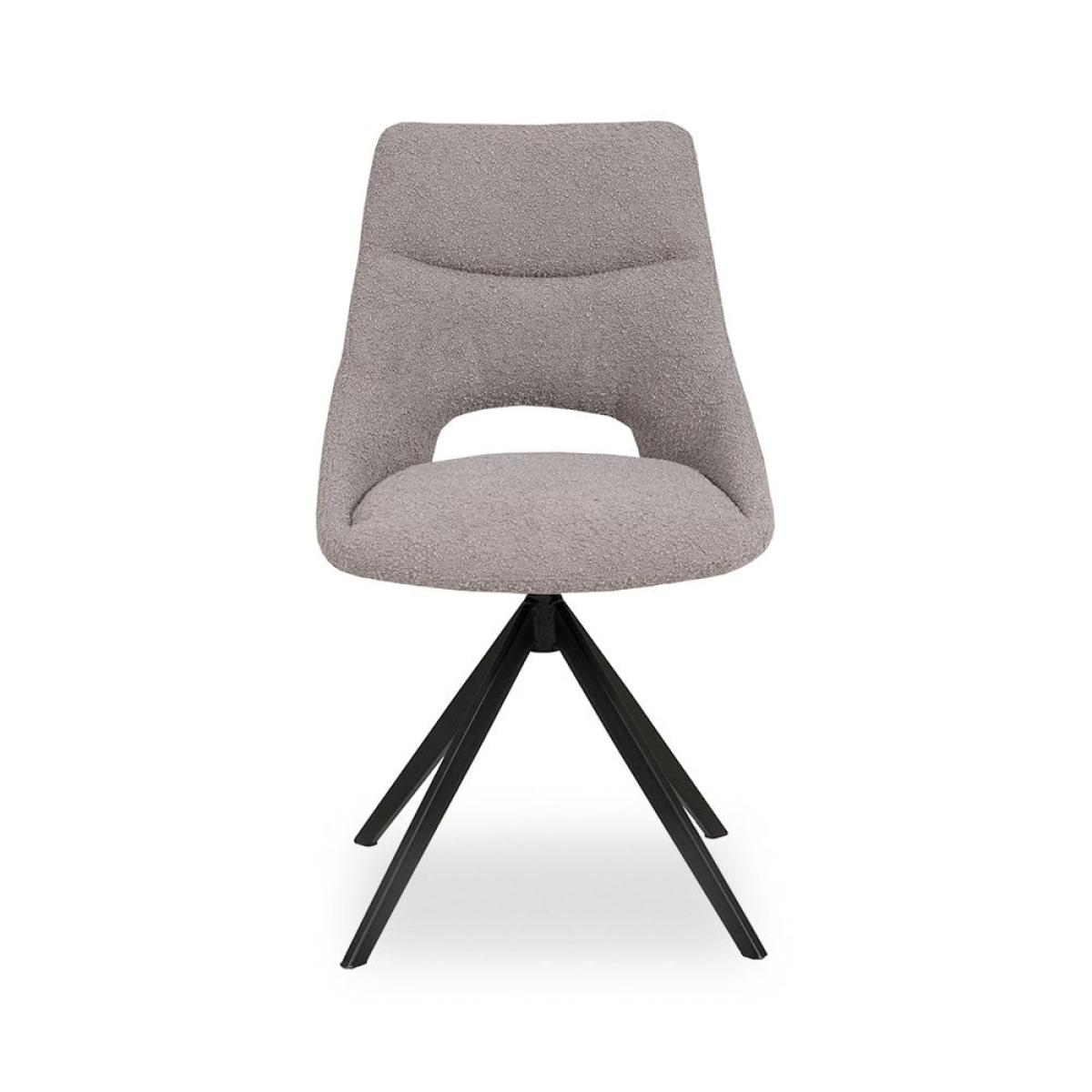 Theodor Set of 2 Dining Chairs, Grey Boucle – image 3
