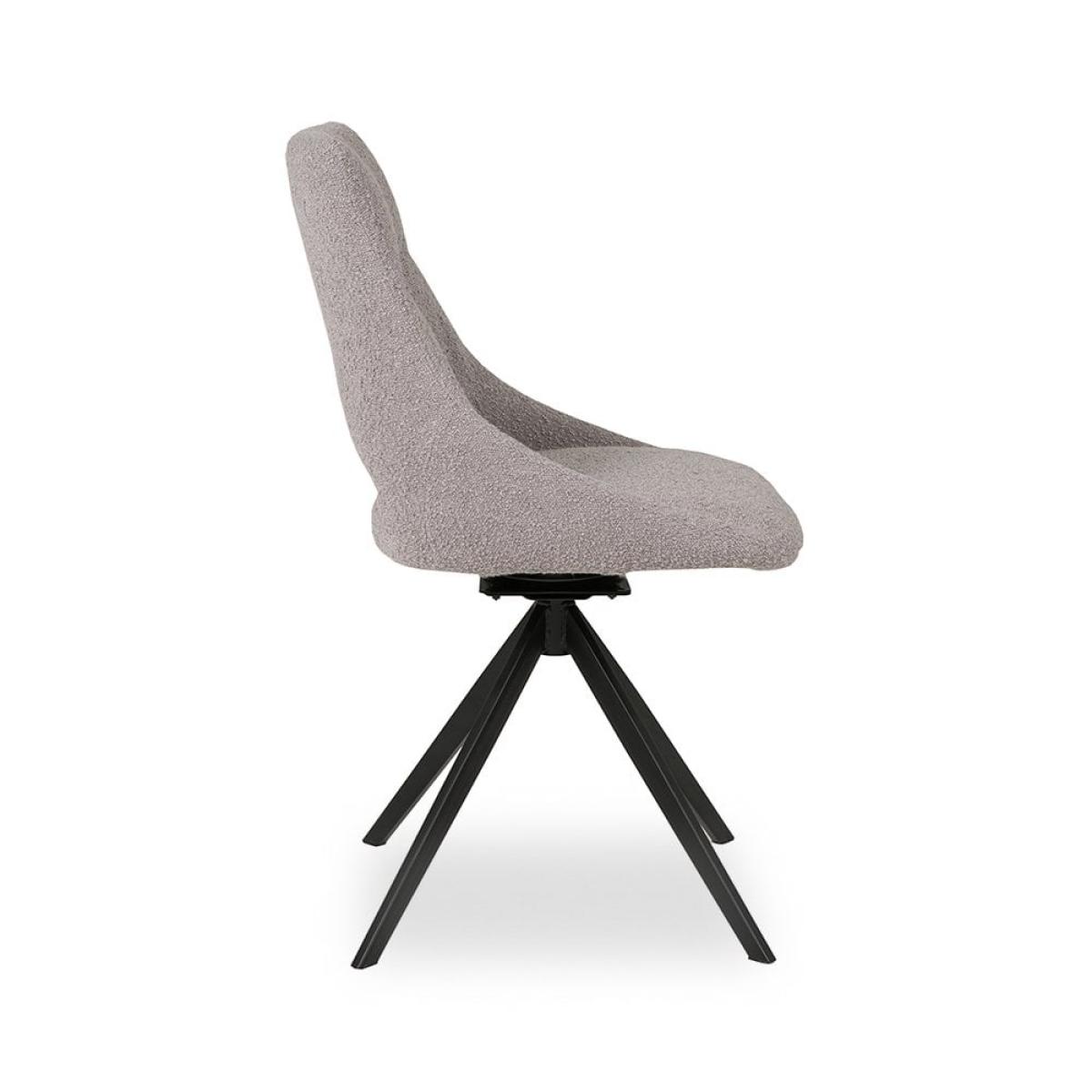 Theodor Set of 2 Dining Chairs, Grey Boucle – image 5