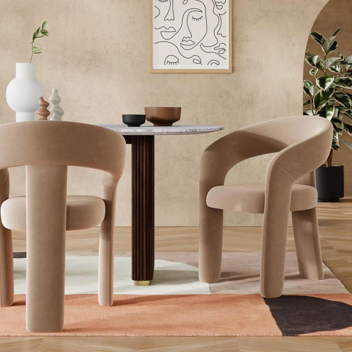 £34 Off Bellamy Carver Dining Chair, Taupe Sustainable Velvet – image 2