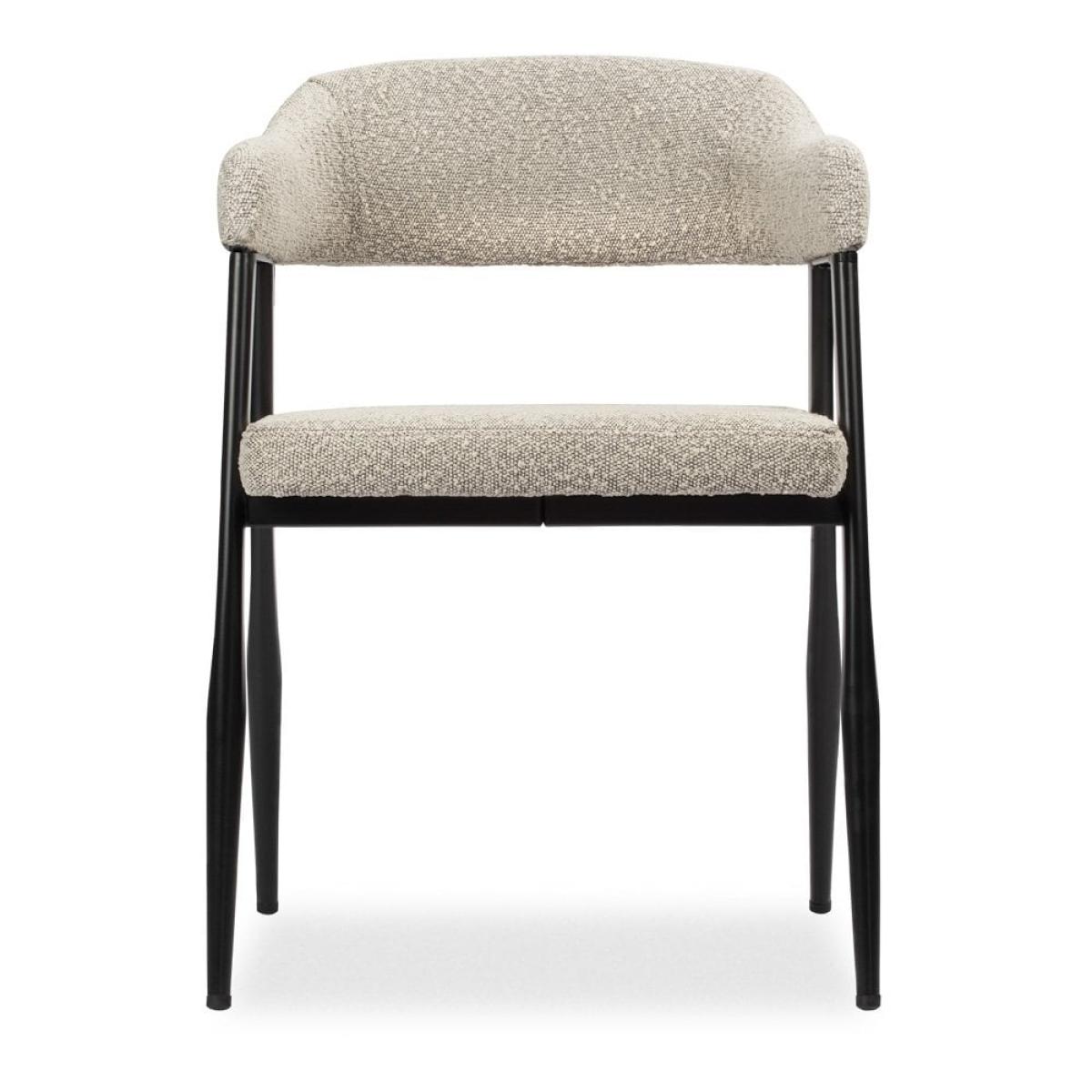 £260 Off Ibiza & Presley 4 Chairs Dining Set, Black & Speckled Stone Sustainable Boucle – image 3