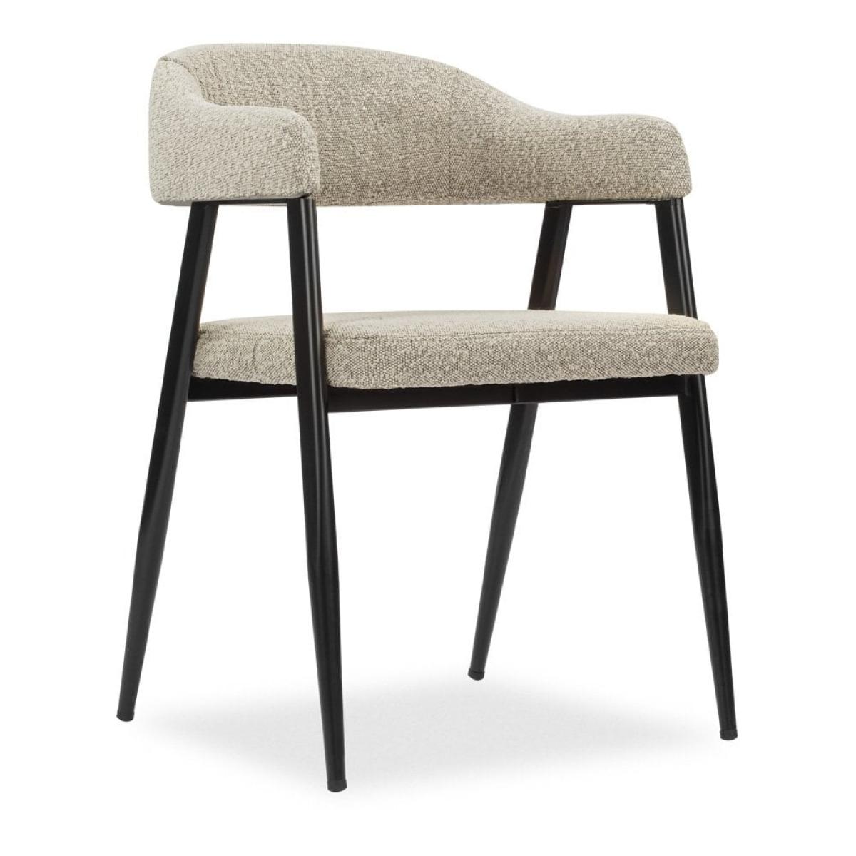 £260 Off Ibiza & Presley 4 Chairs Dining Set, Black & Speckled Stone Sustainable Boucle – image 5